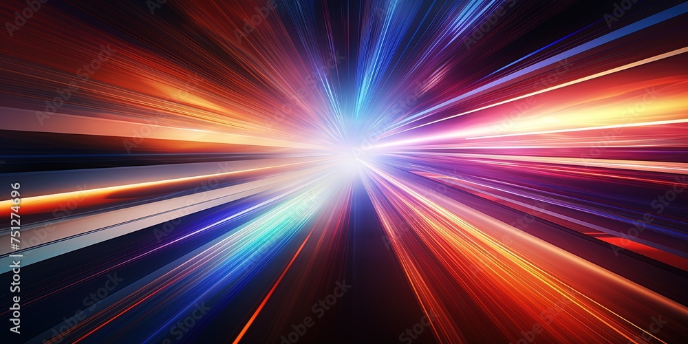 Poster basic but very impressionistic, warp lightspeed background with some tranquility and speed. clean li