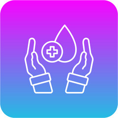 Obraz premium Water Donation Icon