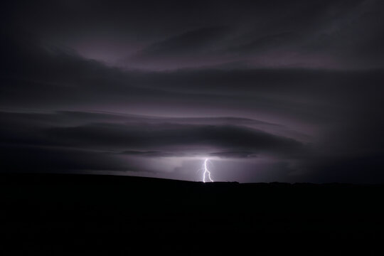 Majestic lightning at night.