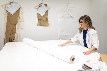 sewing workshop of a fashion designer