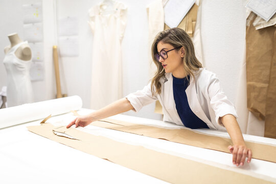 sewing workshop of a fashion designer
