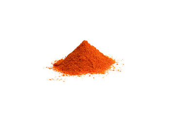 Heap of chili pepper powder on transparen png background