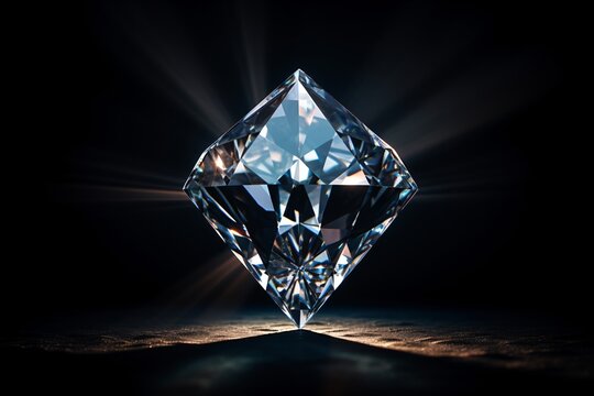 a diamond on a surface