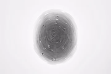 Fotobehang a black and white fingerprint © Gheorghe