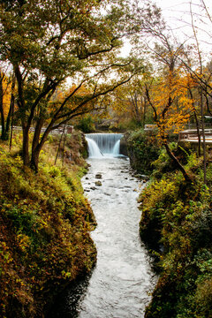 Flowing Autumn Waterfall