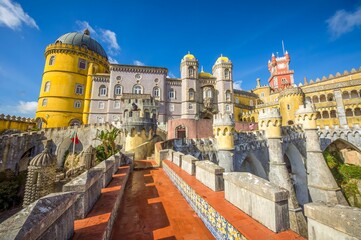 National Palace of Pena in Sintra, Portugal - obrazy, fototapety, plakaty