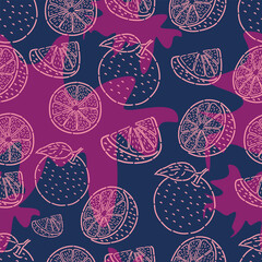 seamless pattern with orange