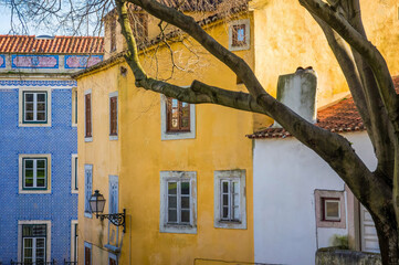 Alfama neighborhood in Lisbon, Portugal