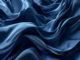 Obraz premium wavy-waves-in-3d-space-mimicking-flowing-fabrics-draped-in-a-languid-fashion-dark-muted-color