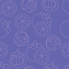 seamless background with mangosteen
