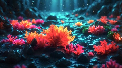 fantasy glowing flower background 