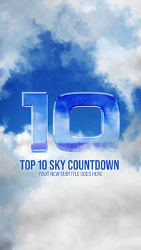 Top 10 Sky Countdown Vertical Stories Opener for Social Media