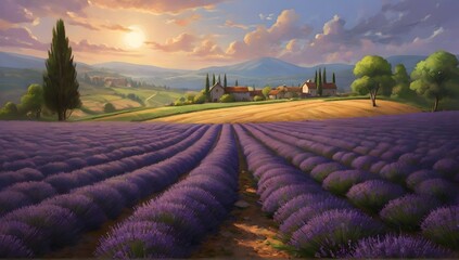 splash art lavender fields