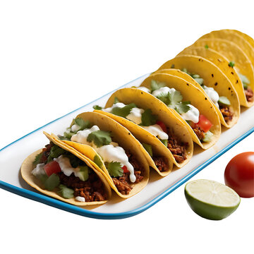 Tacos image isolated on a transparent background PNG photo