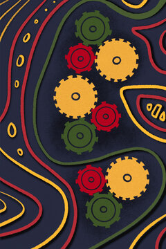 Cog illustration pattern
