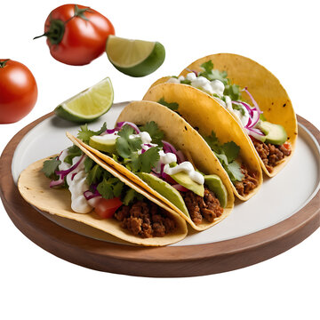 Tacos image isolated on a transparent background PNG photo
