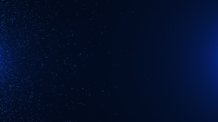 Blue particles on dark blue background