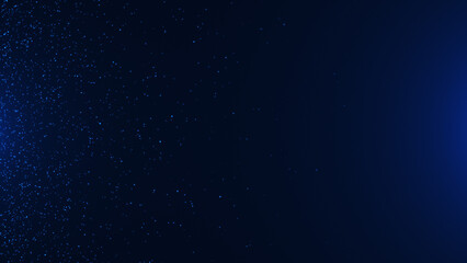 Blue particles on dark blue background