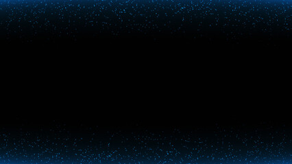 Blue particle frames on black background