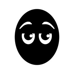 Cartoon face. The expression on the character's face. Caricatures of comic emotions or doodle emoticons. The isolated vector illustration icon is set.