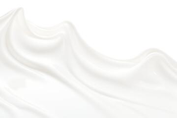 A wave of cream isolated on transparent background.