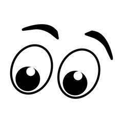 Cartoon face. The expression on the character's face. Caricatures of comic emotions or doodle emoticons. The isolated vector illustration icon is set.