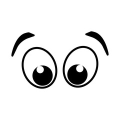 Cartoon face. The expression on the character's face. Caricatures of comic emotions or doodle emoticons. The isolated vector illustration icon is set.