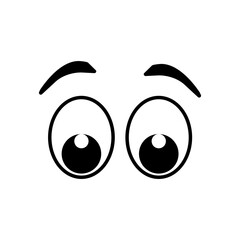 Cartoon face. The expression on the character's face. Caricatures of comic emotions or doodle emoticons. The isolated vector illustration icon is set.