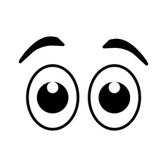 Cartoon face. The expression on the character's face. Caricatures of comic emotions or doodle emoticons. The isolated vector illustration icon is set.