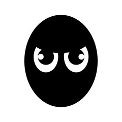 Cartoon face. The expression on the character's face. Caricatures of comic emotions or doodle emoticons. The isolated vector illustration icon is set.