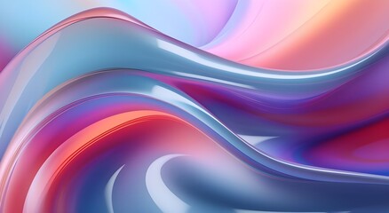 Abstract colorful background with curvy translucent film ruffles layers and folds Fashion wallpaper AI Generative
