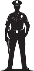 Police Man Silhouettes EPS Police Vector Police Clipart	
