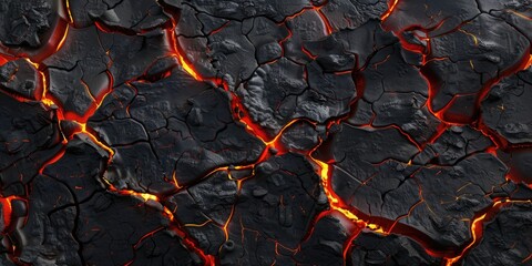hot black lava textured background