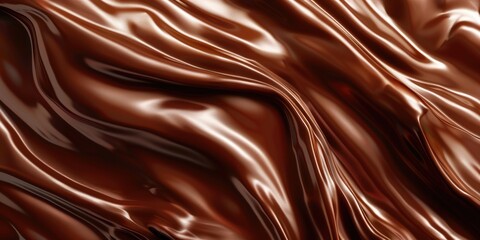 liquid brown chocolate flowing