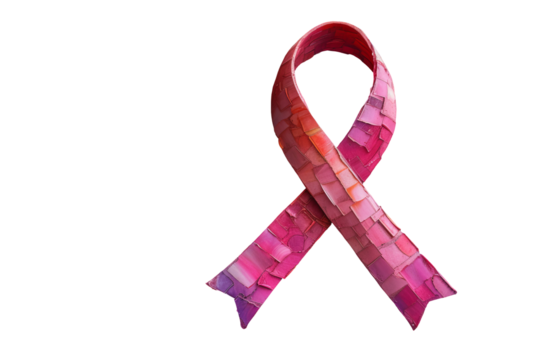 Pink ribbon symbol of support and disease awareness.
Concept: A visual element in breast cancer campaigns, health awareness and advocacy materials