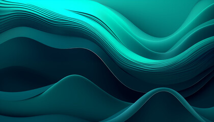 abstract light blue and teal background with wave shape