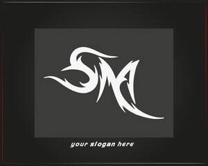  SM logo.SM abstract.SM latter vector Design.SM Monogram logo design .company logo