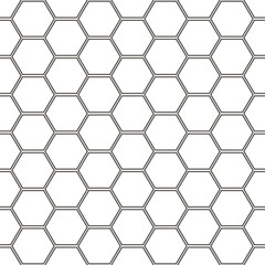 Hexagon vector seamless pattern background.