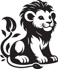 Lion Silhouettes EPS Cute Lion Vector Lion Clipart	
