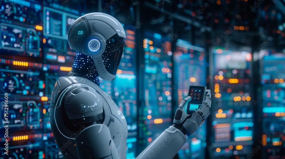 Poster corporate leaders discussing the integration of ai and machine learning technologies to enhance fina