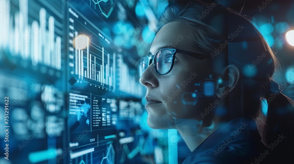 Aufkleber corporate leaders discussing the integration of ai and machine learning technologies to enhance fina