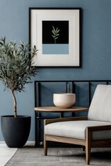 modern living room interior  with sofa table frame vase lamps furniture cozy interior room 

