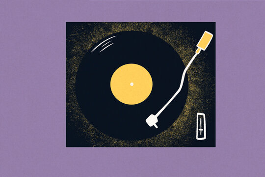 Record player illustration