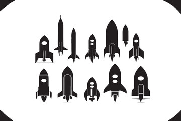 simple icon of rocket vector image