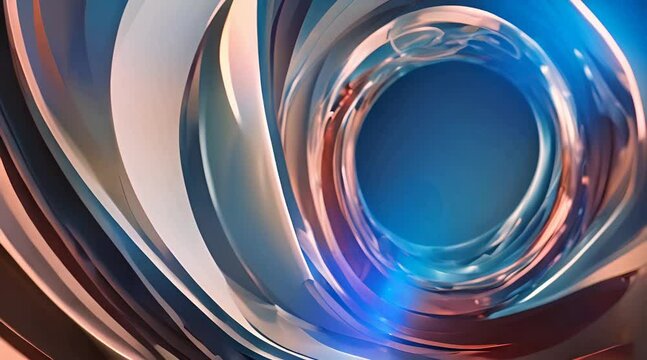Abstract glass shape texture motion video. Blurred background