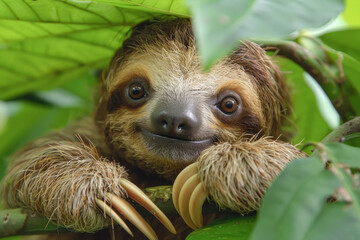 Fototapeta premium award winning photography of a sloth