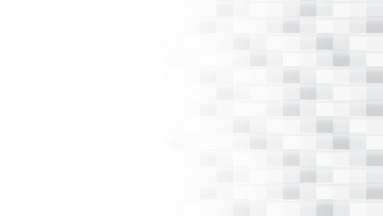 Abstract geometric white and gray color background with rectangle pattern. Vector illustration.