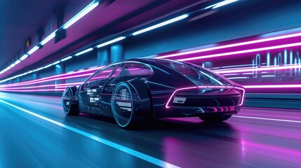 Futuristic electric car