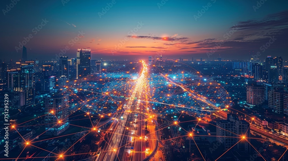 Poster intersection of 5g and artificial intelligence, examining how these technologies enhance each other 
