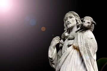 Obraz premium Jesus Christ is the good shepherd 